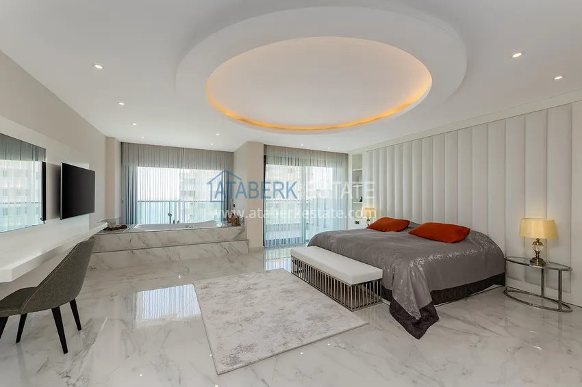 Приобрести Роскошная люксовая квартира в Махмутларе с мебелью и открытым видом на море 17 