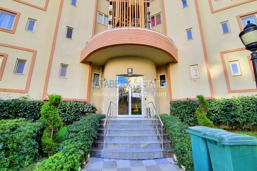 Квартира в Махмутларе с мебелью, застекленным балконом и видом на море  16 