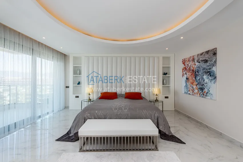 Приобрести Роскошная люксовая квартира в Махмутларе с мебелью и открытым видом на море 18 