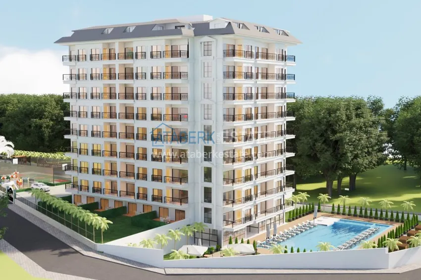 Квартира в Авсалларе в строящемся комплексе от инвестора с рассрочкой платежа  1 