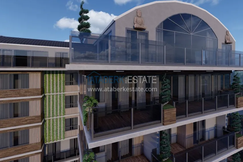 Новый проект резиденции премиального класса в центре Алании, район пляжа Клеопатра 10 