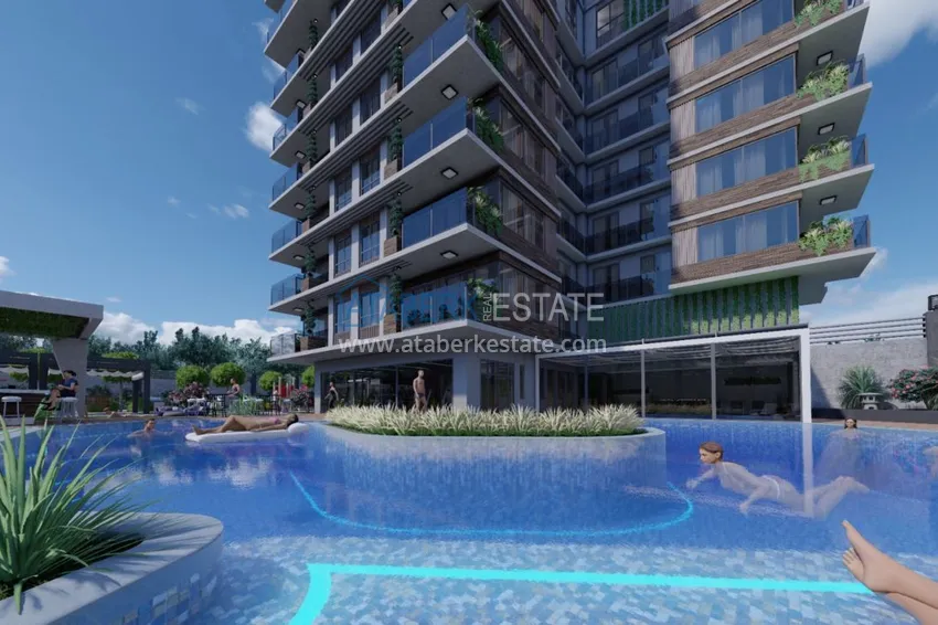 Новый проект резиденции премиального класса в центре Алании, район пляжа Клеопатра 3 