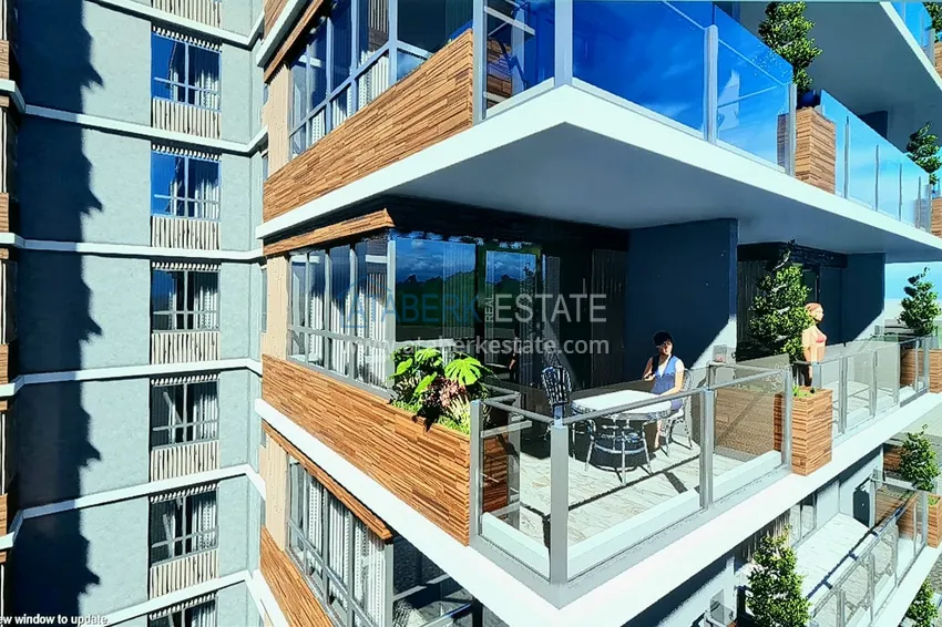 Новый проект резиденции премиального класса в центре Алании, район пляжа Клеопатра 8 