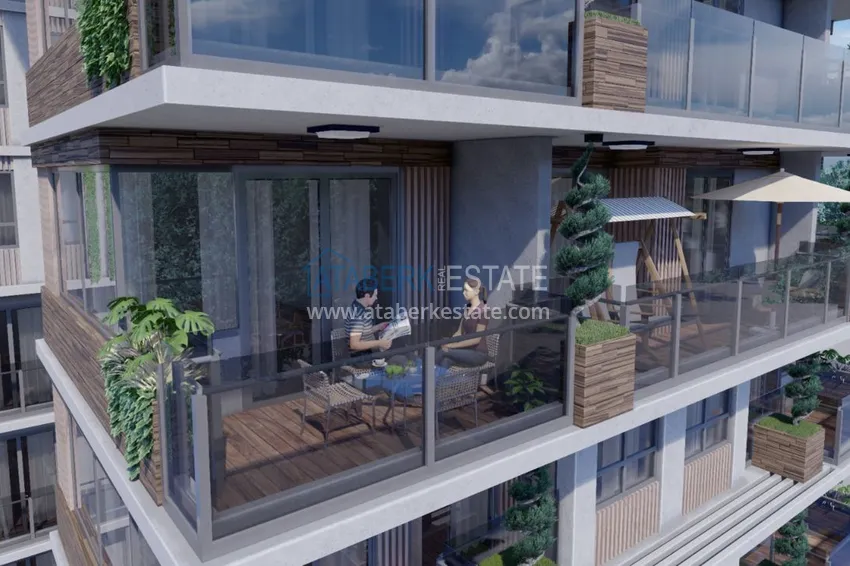 Новый проект резиденции премиального класса в центре Алании, район пляжа Клеопатра 9 