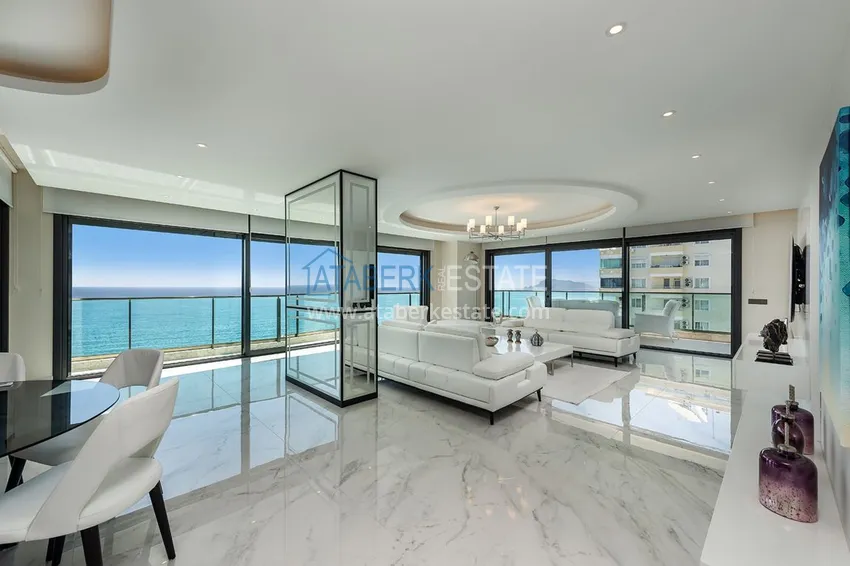 Приобрести Роскошная люксовая квартира в Махмутларе с мебелью и открытым видом на море 3 