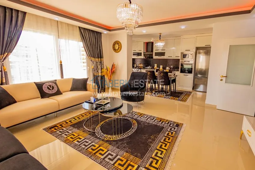 Квартира с мебелью, видом на море и горы в Махмутларе  1 