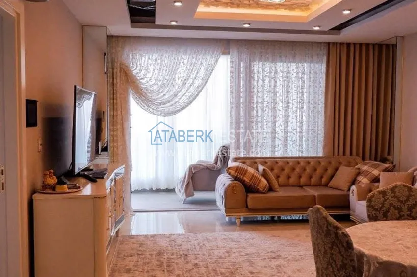 Приобрести Квартира в Махмутларе с современной мебелью, застекленным балконом и прямым видом на море 4 