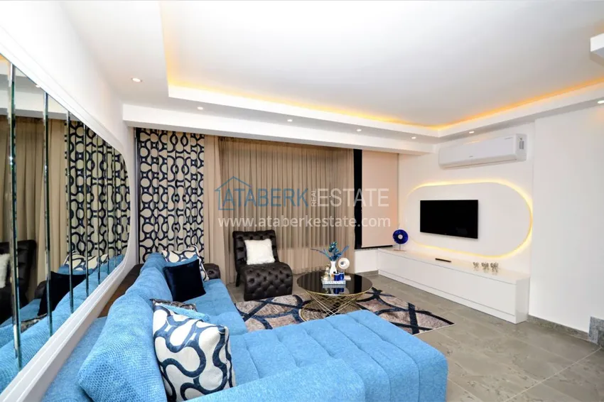 Приобрести Таунхаус в центре Алании с мебелью и роскошными видовыми характеристиками  4 