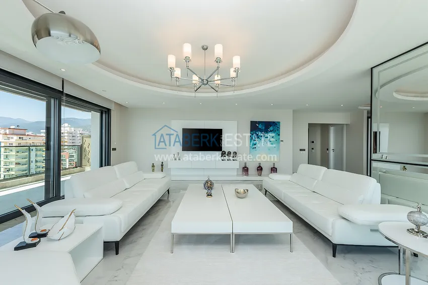 Приобрести Роскошная люксовая квартира в Махмутларе с мебелью и открытым видом на море 4 