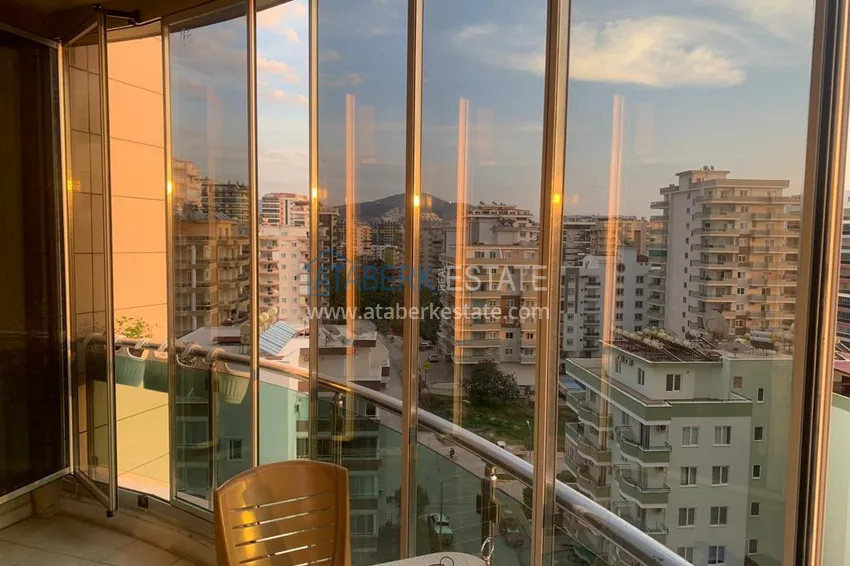 Приобрести Квартира в Махмутларе с мебелью, застекленным балконом и видом на море  7 