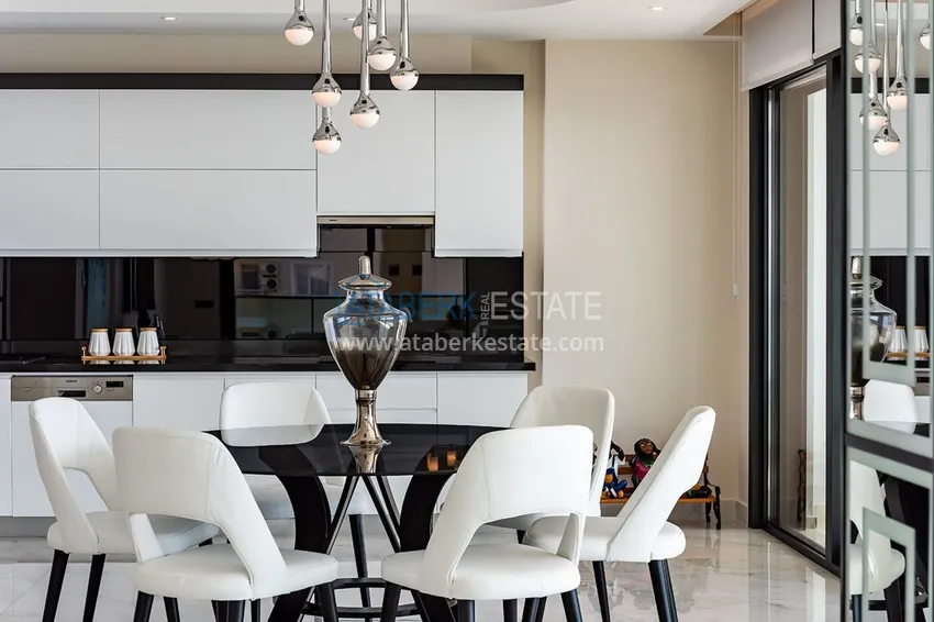 Приобрести Роскошная люксовая квартира в Махмутларе с мебелью и открытым видом на море 9 