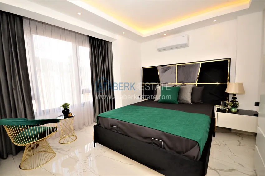 Приобрести Таунхаус в центре Алании с мебелью и роскошными видовыми характеристиками  8 