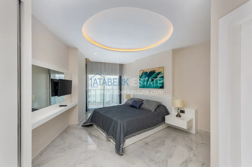 Приобрести Роскошная люксовая квартира в Махмутларе с мебелью и открытым видом на море 11 