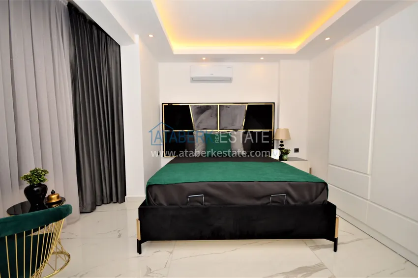 Приобрести Таунхаус в центре Алании с мебелью и роскошными видовыми характеристиками  9 