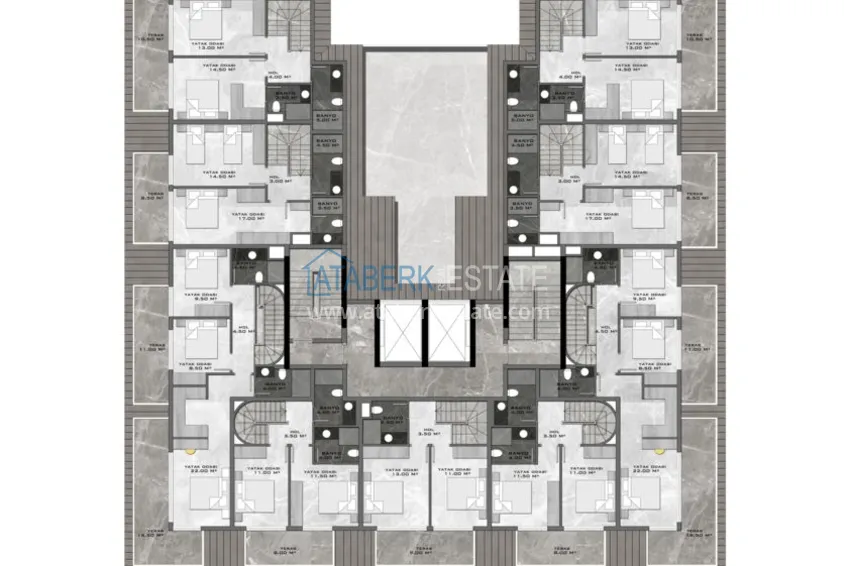 Купить дешево Новый проект жилого комплекса в Махмутларе на первой береговой линии 4 