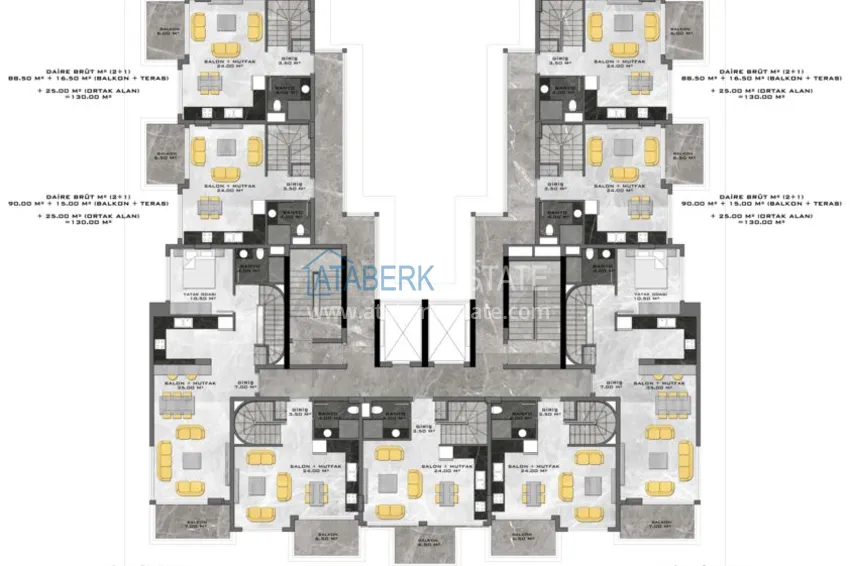 Купить дешево Новый проект жилого комплекса в Махмутларе на первой береговой линии 6 