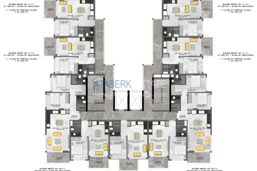 Купить дешево Новый проект жилого комплекса в Махмутларе на первой береговой линии 12 