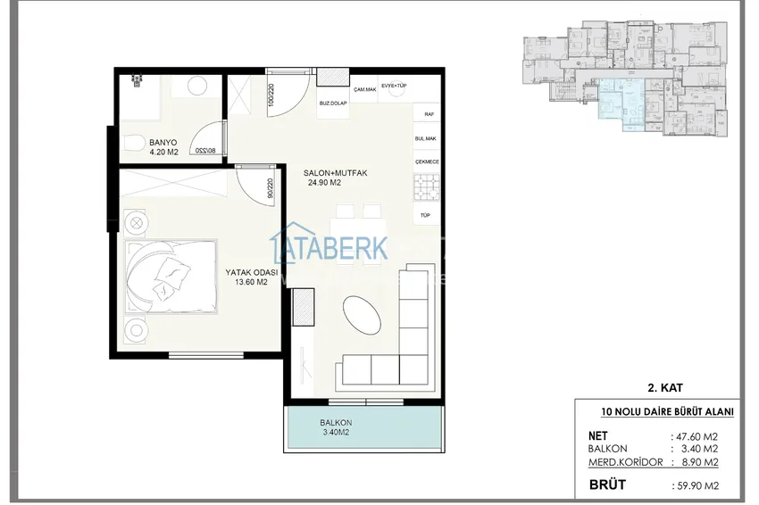 Купить дешево Новостройка в центре Алании, район пляжа Кейкубат  3 