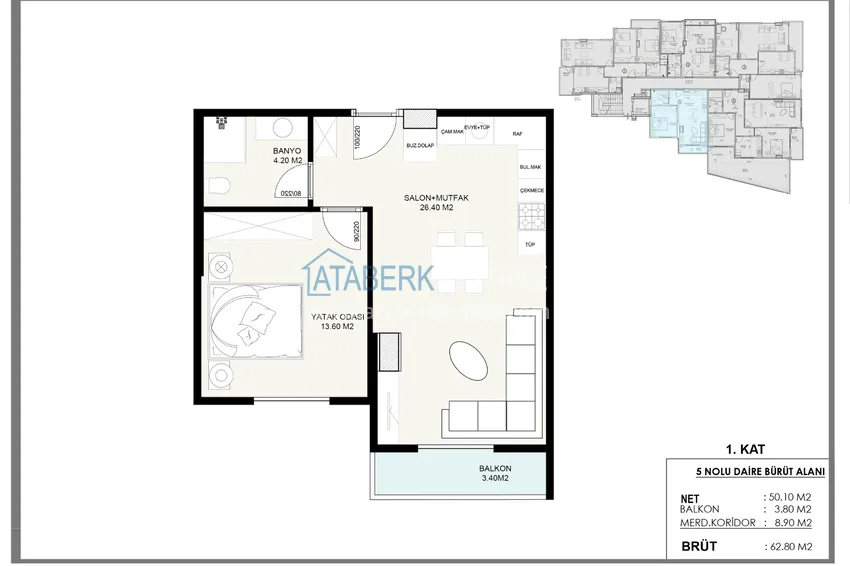 Купить дешево Новостройка в центре Алании, район пляжа Кейкубат  1 