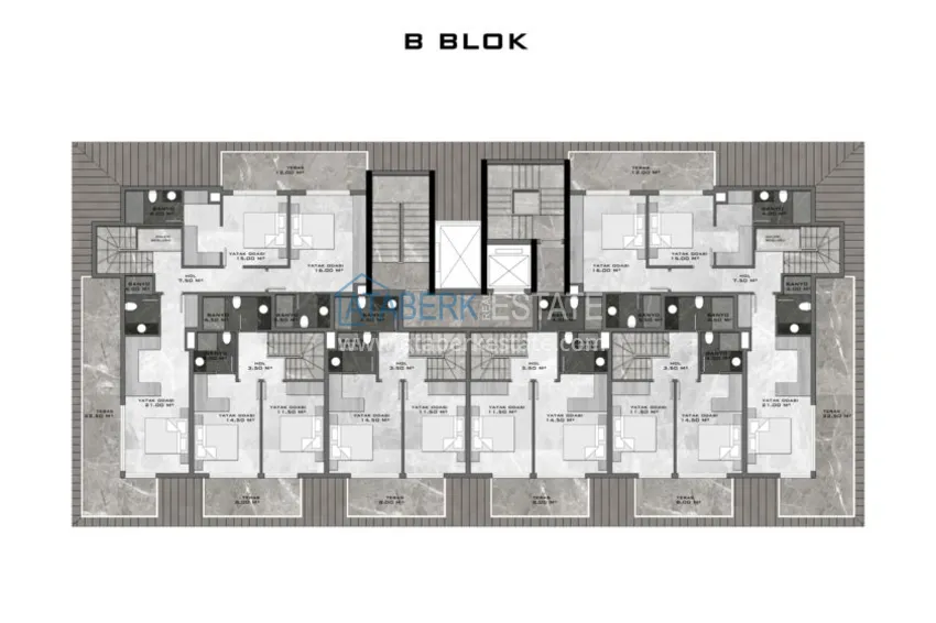 Купить дешево Новый проект жилого комплекса в Махмутларе на первой береговой линии 15 
