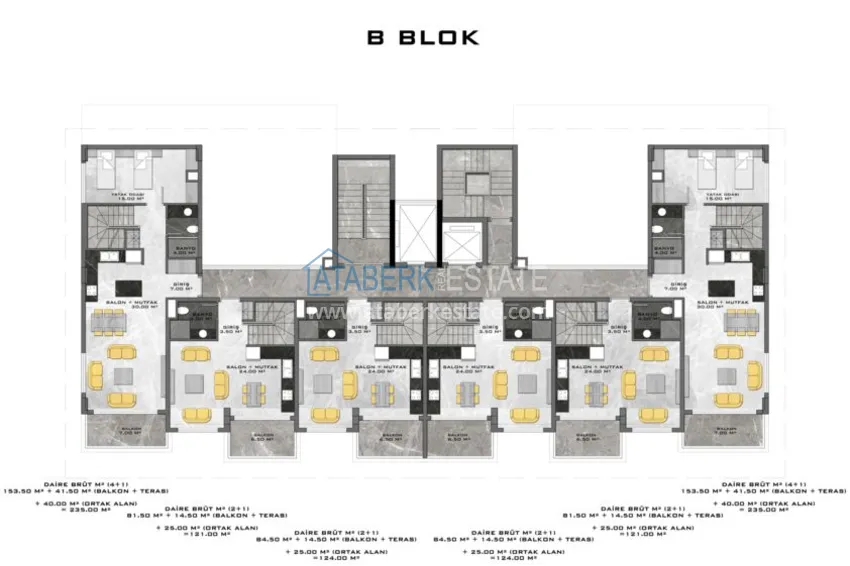 Купить дешево Новый проект жилого комплекса в Махмутларе на первой береговой линии 17 