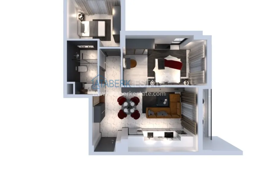 Приобрести Новый проект резиденции премиального класса в центре Алании, район пляжа Клеопатра 2 