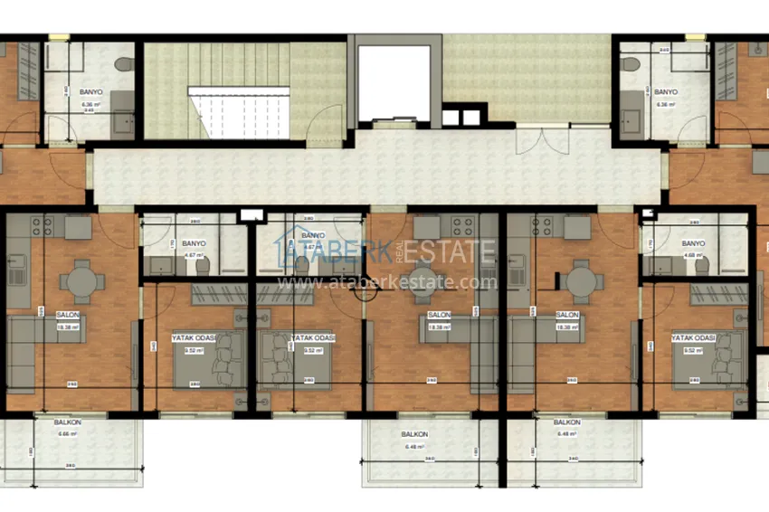 Купить дешево Новый строящийся проект в Алании, район Авсаллар 3 