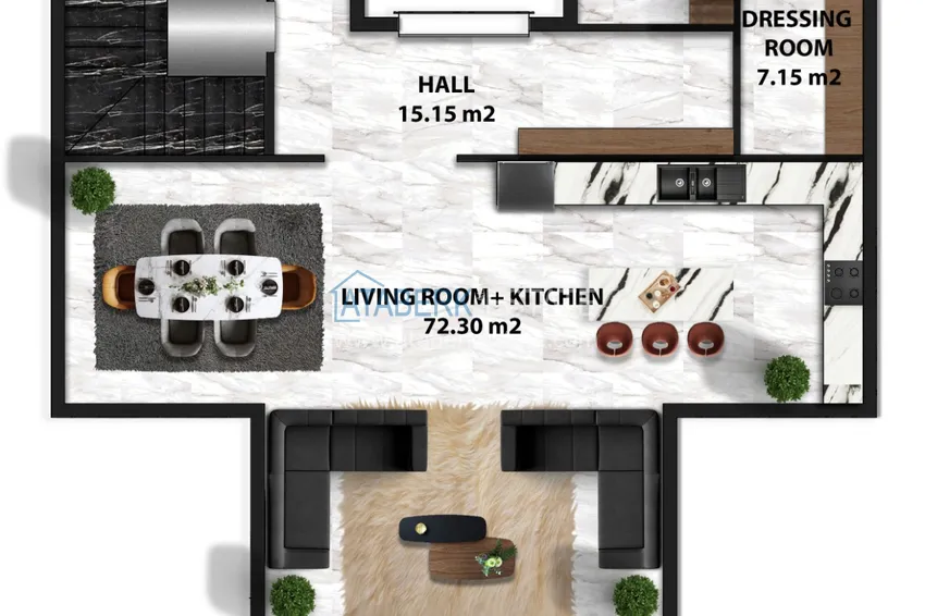 Купить дешево Вилла в Каргыджаке на этапе строительства с рассрочкой  2 