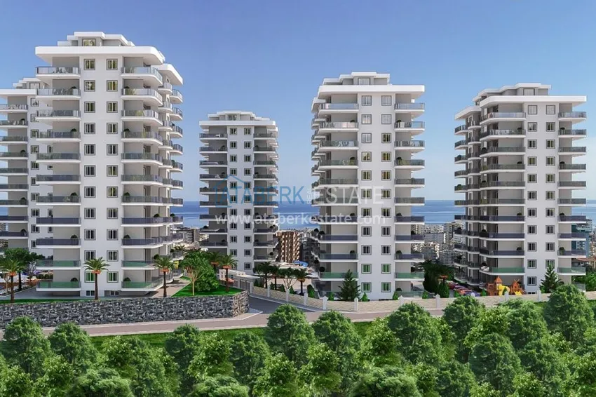 Квартира с чистовой отделкой в новостройке, в Махмутларе 2 