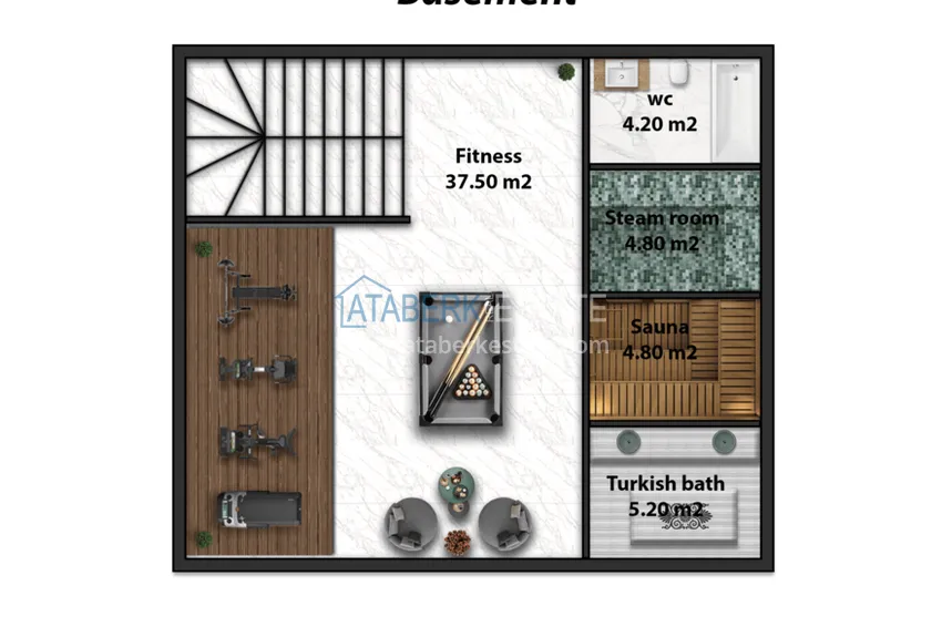 Купить дешево Эксклюзивная частная вилла от застройщика в районе Каргыджак, Алания 2 