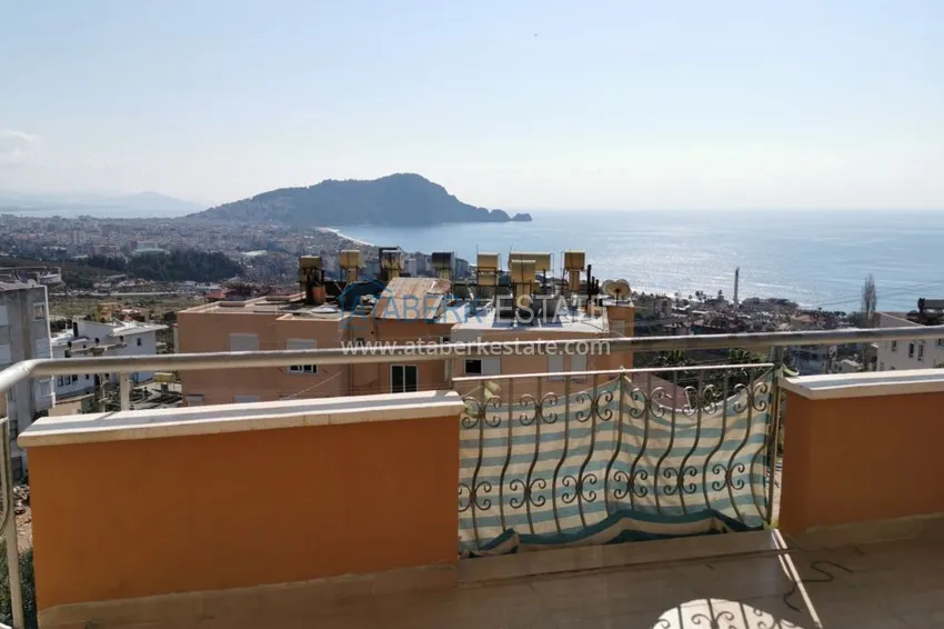 Приобрести Видовая квартира в Алании - район пляжа Клеопатра с отдельной кухней  15 