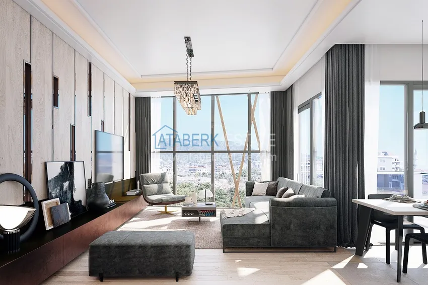 Приобрести Пентхаусы и квартиры в районе Оба по доступным ценам в строящемся жилом комплексе  1 