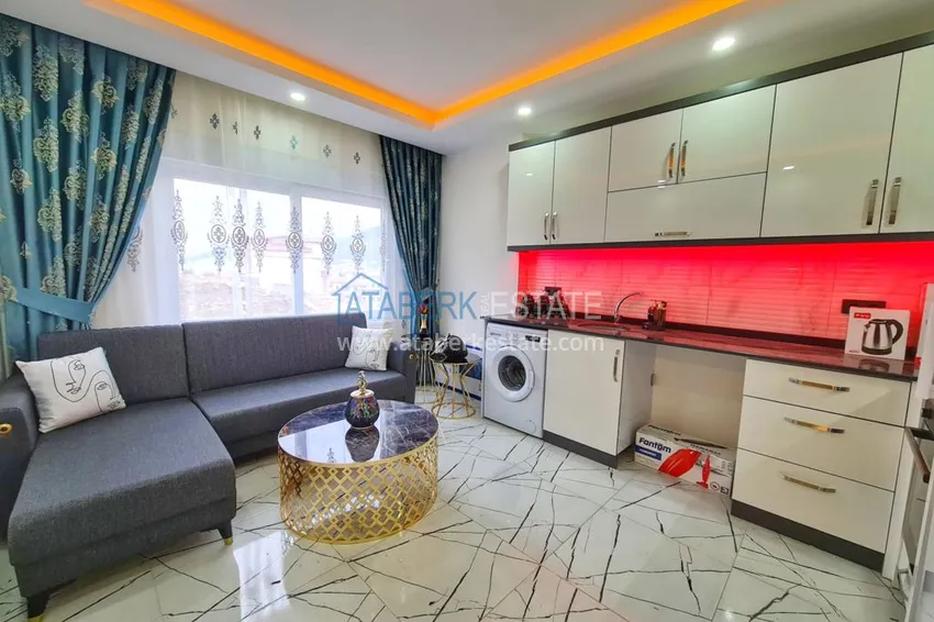 Приобрести Квартира в районе Оба двухкомнатная со стильным интерьером  1 