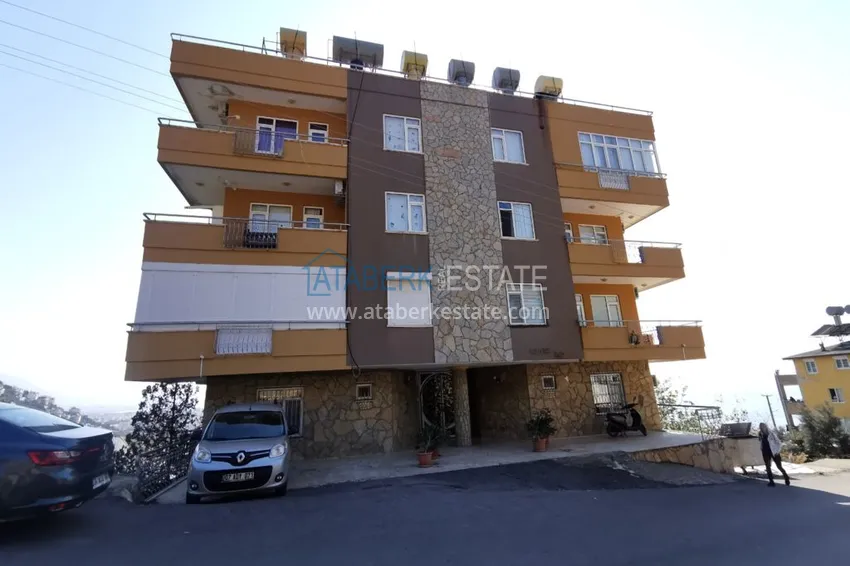 Видовая квартира в Алании - район пляжа Клеопатра с отдельной кухней  4 