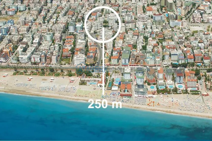 Квартиры-пентхаусы в Алании с мебелью, район пляжа Клеопатра  4 