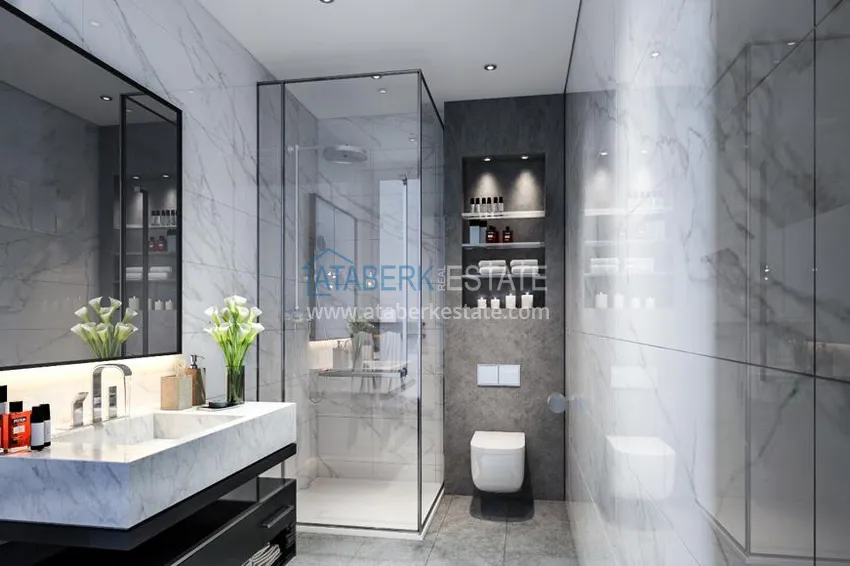 Приобрести Квартира в Авсалларе с чистовой отделкой в молодом жилом комплексе  4 