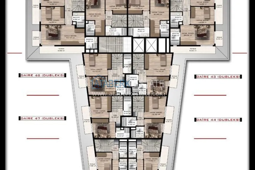 Купить дешево Пентхаусы и квартиры в районе Оба по доступным ценам в строящемся жилом комплексе  3 