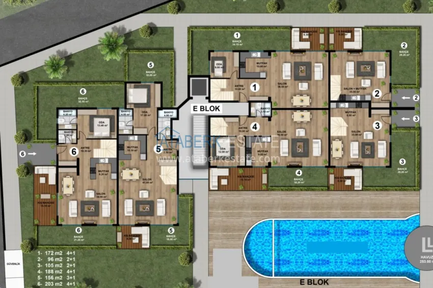 Купить дешево Квартиры в Анталии - Кунду в новом современном комплексе 3