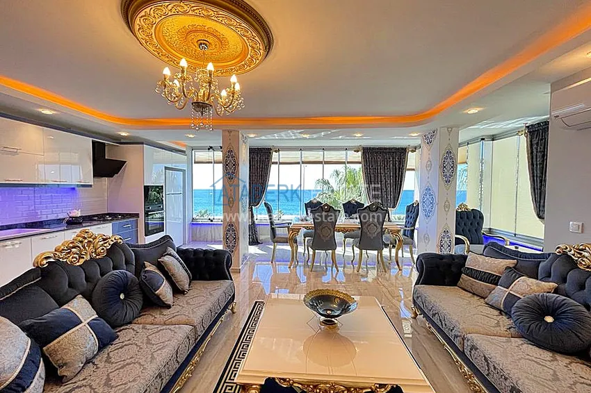 Приобрести Квартира в Махмутларе первая береговая линия, эксклюзивная мебель, открытый вид на море 12 