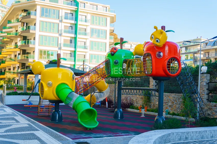 Квартира в Каргыджаке с новой мебелью в комплексе на первой береговой линии 12 