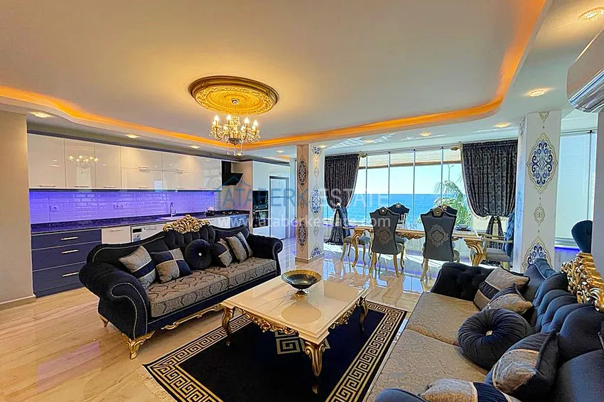 Приобрести Квартира в Махмутларе первая береговая линия, эксклюзивная мебель, открытый вид на море 13 