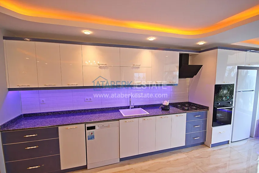 Приобрести Квартира в Махмутларе первая береговая линия, эксклюзивная мебель, открытый вид на море 14 