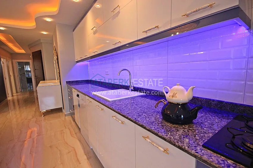 Приобрести Квартира в Махмутларе первая береговая линия, эксклюзивная мебель, открытый вид на море 16 