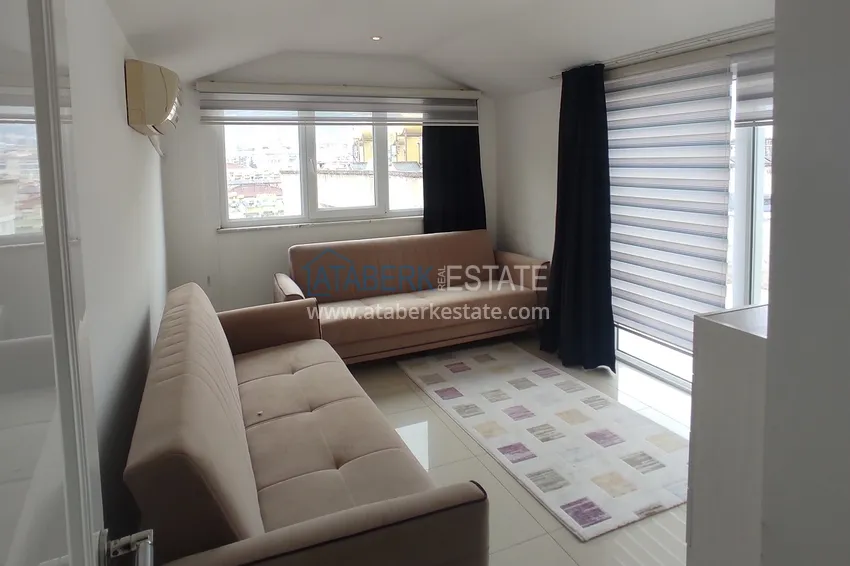 Приобрести Квартиры-пентхаусы в Алании с мебелью, район пляжа Клеопатра  15 