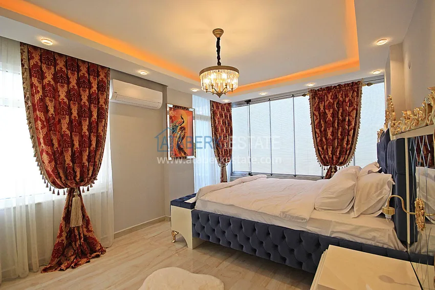 Приобрести Квартира в Махмутларе первая береговая линия, эксклюзивная мебель, открытый вид на море 20 