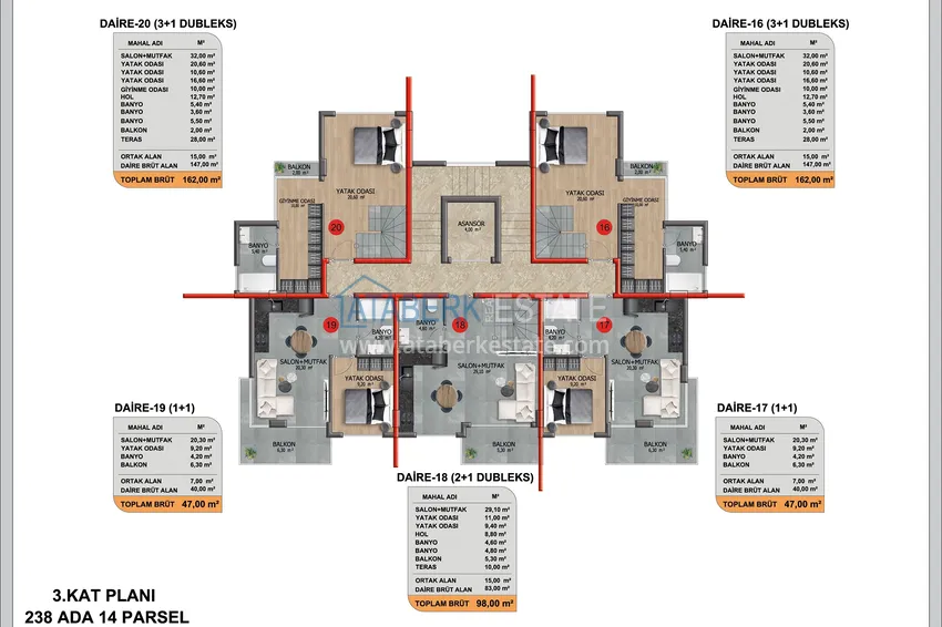 Купить дешево Новый инвестиционный проект жилого комплекса в престижном районе Алании - Оба  7 