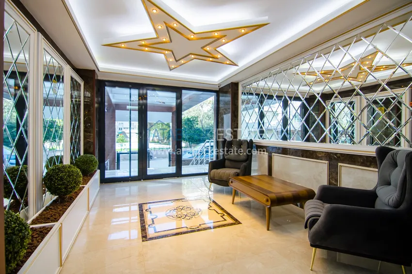 Дуплекс в Махмутларе с мебелью и видом на море и горы в новом комплексе 21 