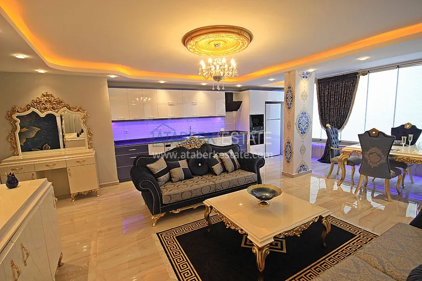 Приобрести Квартира в Махмутларе первая береговая линия, эксклюзивная мебель, открытый вид на море 3 