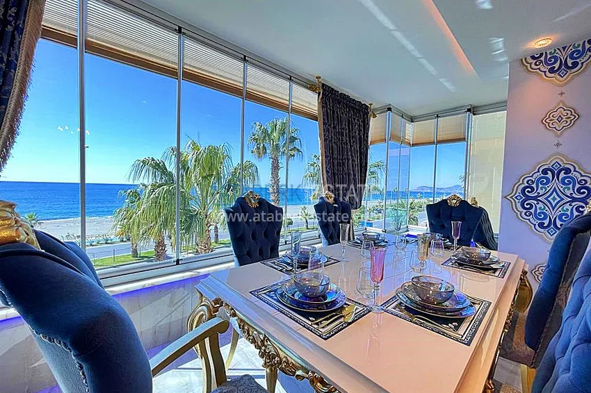 Квартира в Махмутларе первая береговая линия, эксклюзивная мебель, открытый вид на море 1 