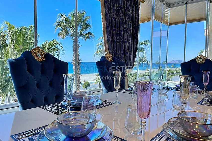 Приобрести Квартира в Махмутларе первая береговая линия, эксклюзивная мебель, открытый вид на море 6 